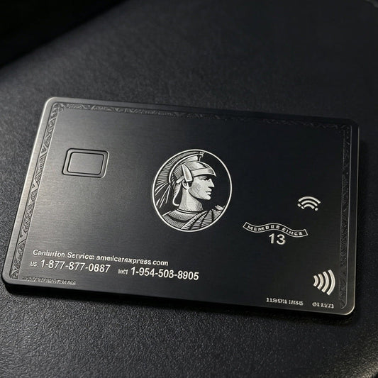 Custom AMEX Metal Card - Centurion Card - Personalized Metal Card - Laser Engraved