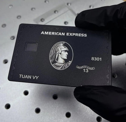 Custom AMEX Metal Card - Centurion Card - Personalized Metal Card - Laser Engraved