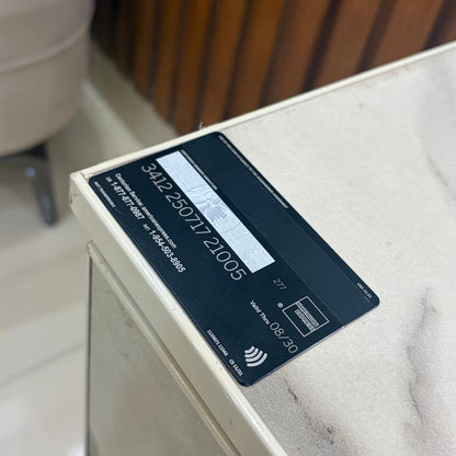 Carta AMEX in metallo floreale nera personalizzata - Centurion Card - Carta in metallo personalizzata - Incisa al laser - Fatta a mano - Regalo originale - Carta da portafoglio