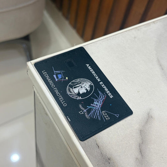 Custom Black ART AMEX Metal Card - Centurion Card - Personalized Metal Card - Laser Engraved - Handmade - Novelty Gift - Wallet Card
