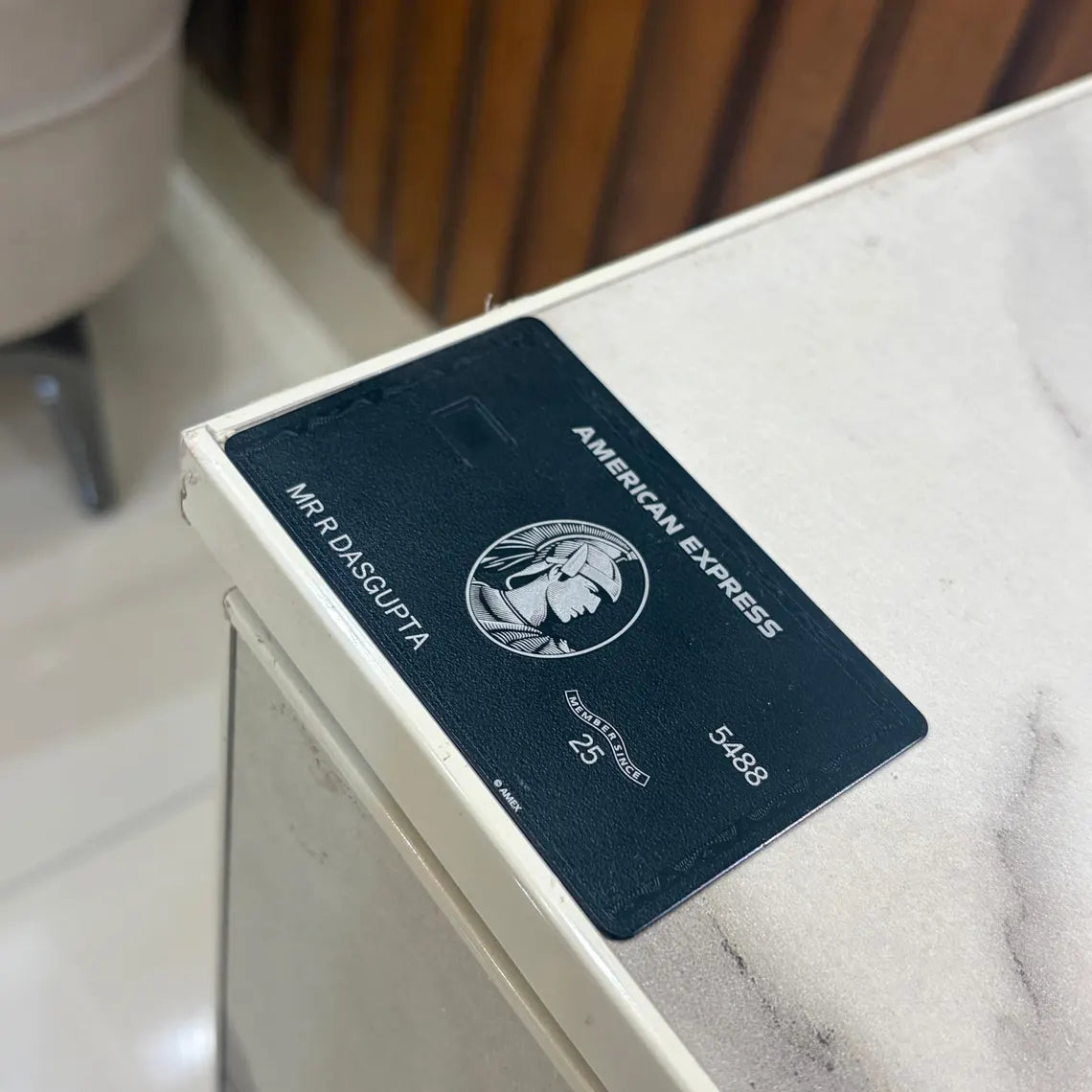 American Express Black Card - AMEX - Centurion Card - Personalized Metal Card - Laser Engraved - Handmade - Novelty Gift - Wallet Card