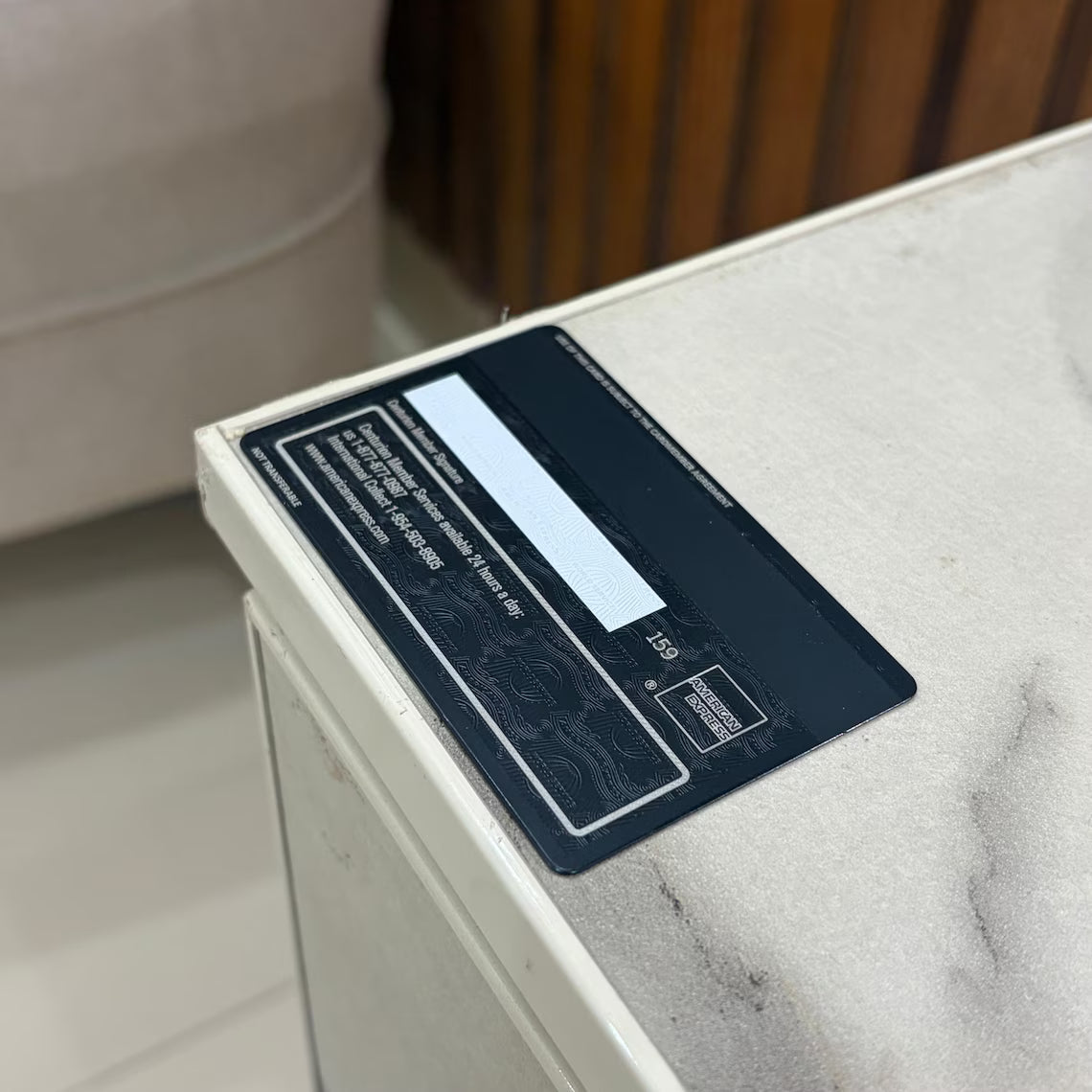 Carta AMEX in metallo personalizzata Black Business - Carta Centurion - Carta in metallo personalizzata - Incisa al laser - Fatta a mano - Regalo originale - Carta da portafoglio