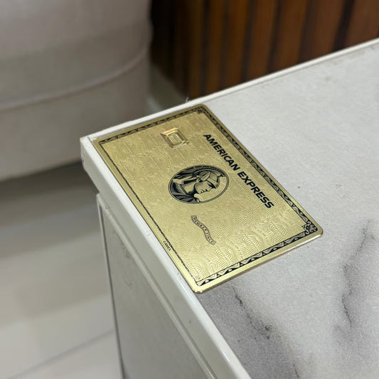 Custom Gold AMEX Metal Card - Centurion Card - Personalized Metal Card - Laser Engraved - Handmade - Novelty Gift - Wallet Card