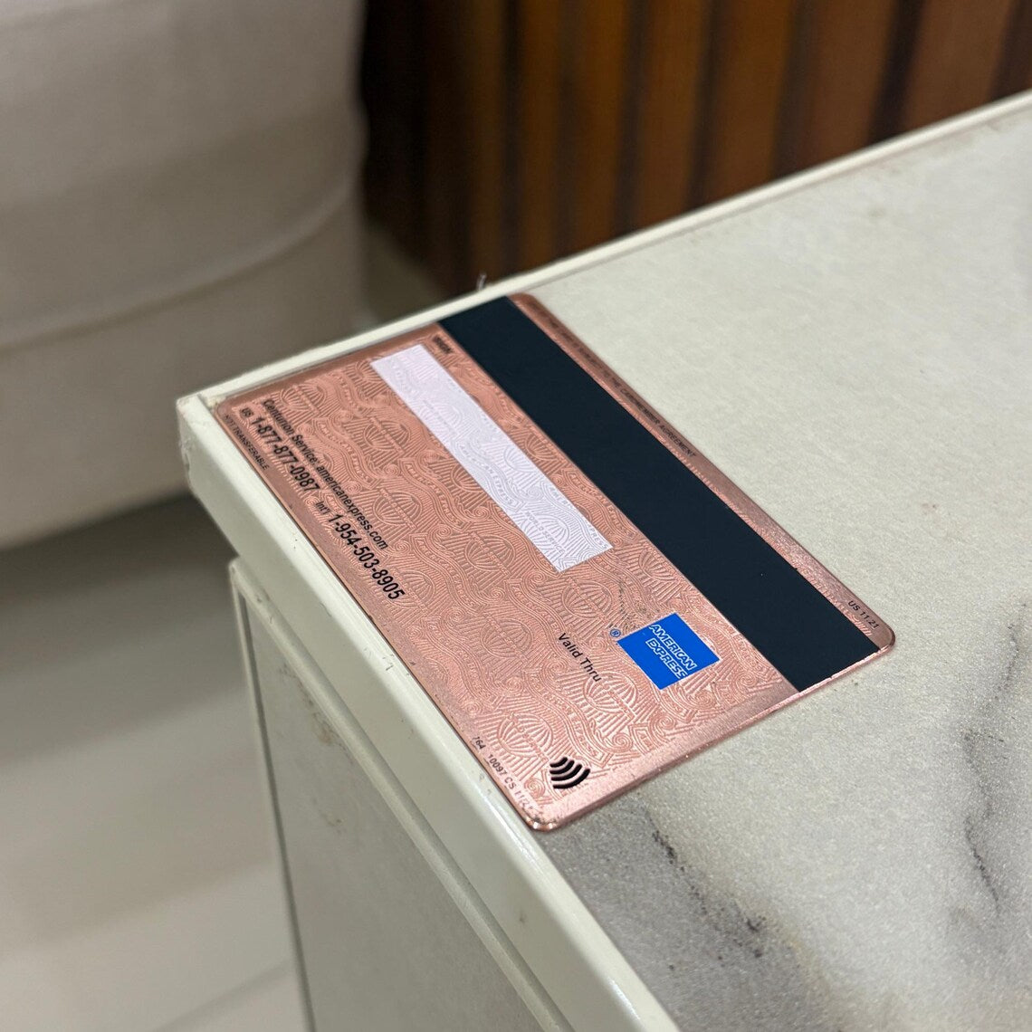 Custom Rose Gold AMEX Metal Card - Centurion Card - Personalized Metal Card - Laser Engraved - Handmade - Novelty Gift - Wallet Card