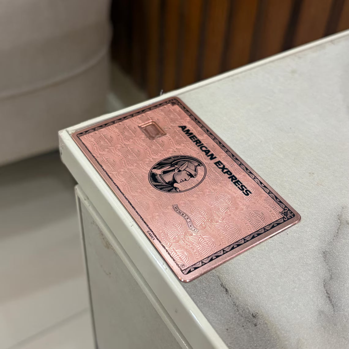 Custom Rose Gold AMEX Metal Card - Centurion Card - Personalized Metal Card - Laser Engraved - Handmade - Novelty Gift - Wallet Card