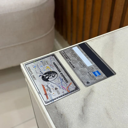Carta Metal Platinum ART AMEX personalizzata - Carta Centurion - Carta in metallo personalizzata - Incisa al laser - Fatta a mano - Regalo originale - Carta da portafoglio
