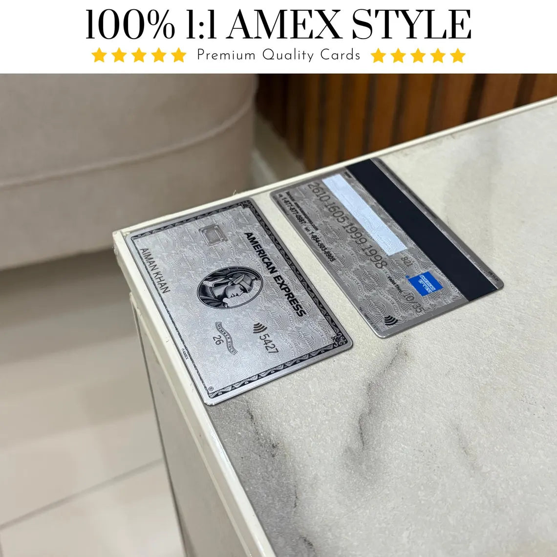 American Express Platinum Card - Silver AMEX Card - Membership card - 2026/27 - Personalized Card - Laser Engraved - Novelty Gift - Handmade