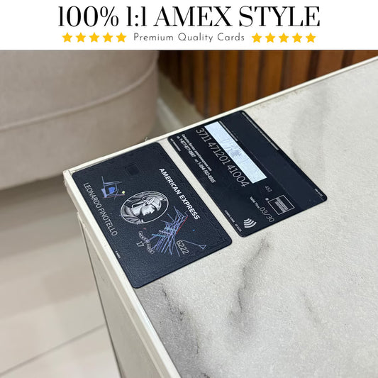 Custom Platinum ART AMEX Metal Card - Centurion Card - Personalized Metal Card - Laser Engraved - Handmade - Novelty Gift - Wallet Card