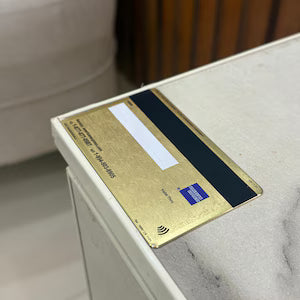 Carta AMEX in metallo dorato personalizzata - Centurion Card - Carta in metallo personalizzata - Incisa al laser - Fatta a mano - Regalo originale - Carta da portafoglio