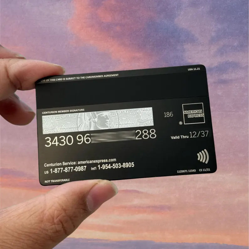 Black Card - La carta American Express Centurion - Carte associative - 2026/27 - AMEX - Fatto a mano