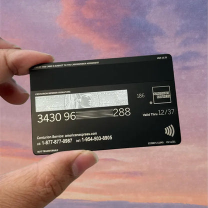 Black Card - La carta American Express Centurion - Carte associative - 2026/27 - AMEX - Fatto a mano