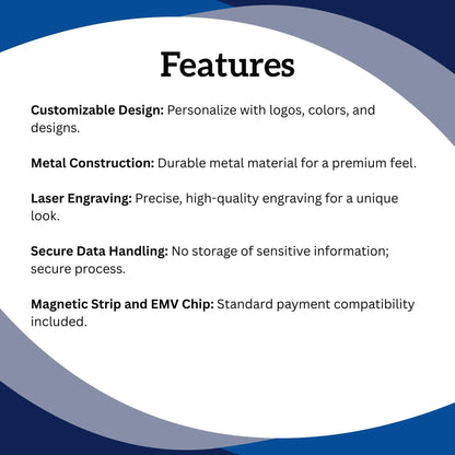 Product Features – Customizable Design, Metal Construction, Laser Engraving