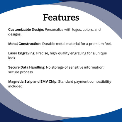 Product Features – Customizable Design, Metal Construction, Laser Engraving