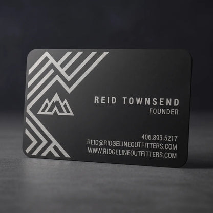 Matte Black Business Card