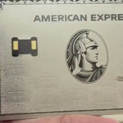 NFC - Replica Carta American Express Platinum - Tap to Pay - AMEX Argento - Carta personalizzata - Incisa al laser - Regalo artigianale originale
